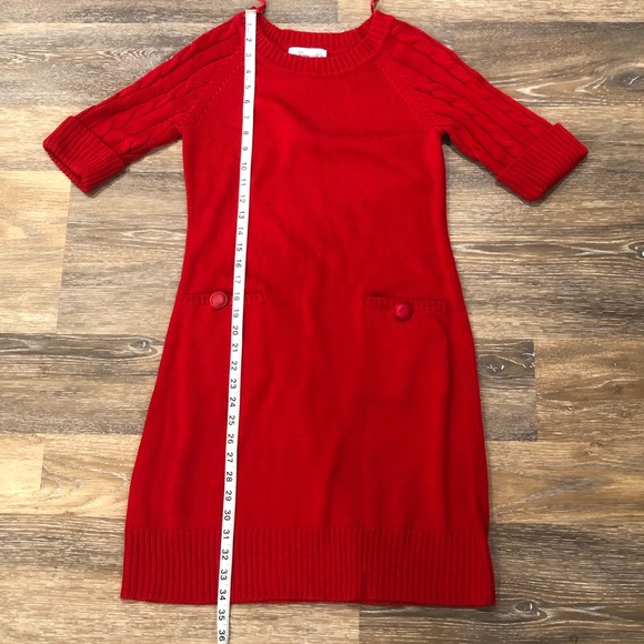 Jessica H Red Sweater Dress - Picture 7 of 8